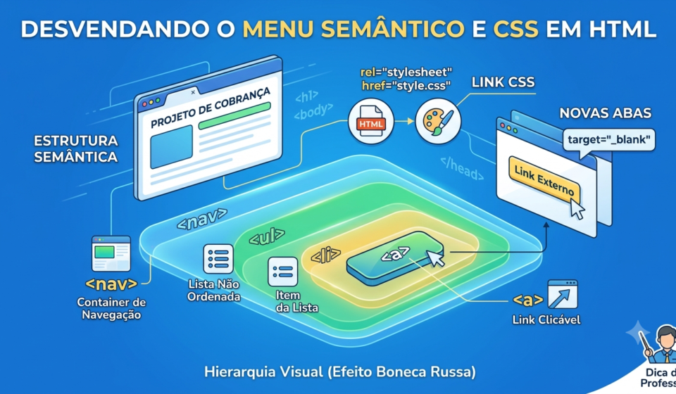 Menu HTML Entendo a sintaxe inicial